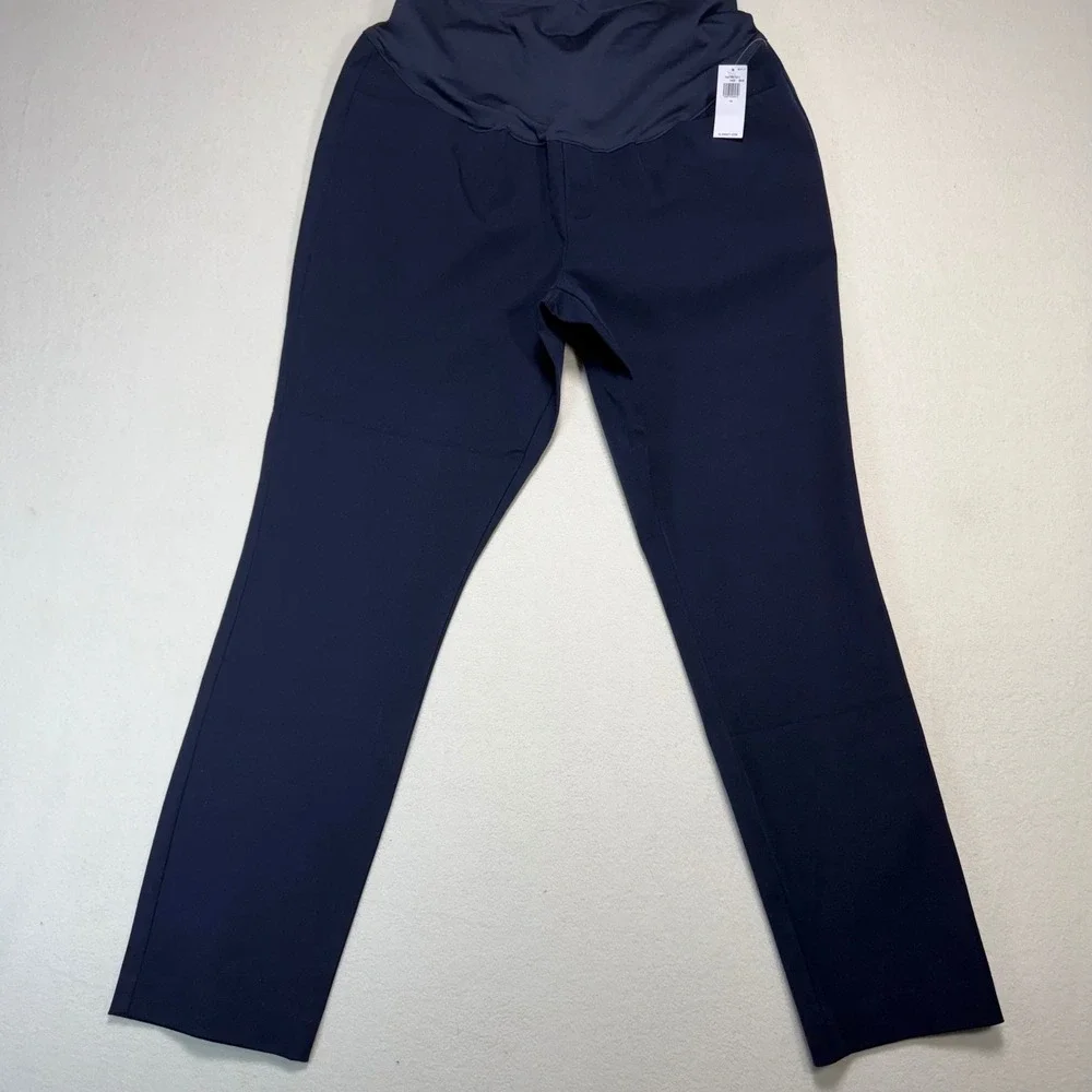 Old Navy Maternity Full Panel Straight Leg Navy Blue Dress Pants Size 14 NWT